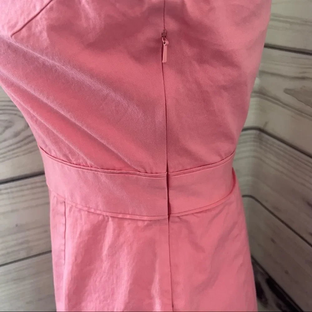 J. Crew Vintage Pink V Neck A-Line Sleeveless Dress Size 2
